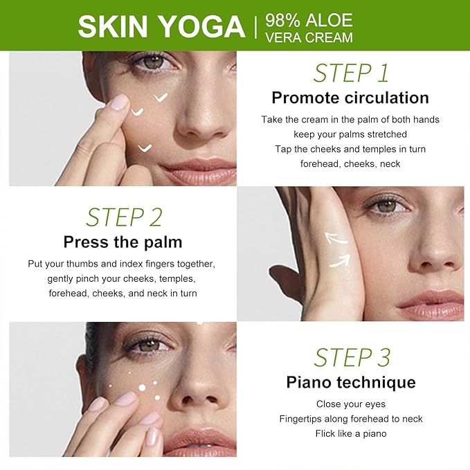 Aloe Vera Moisturizer Facial Cream,Facial Cream With 98% Organic Aloe Vera,Anti Wrinkle Face Moisturize Cream,For Dry Skin,Acne Scars,Soft,Moisturizing,And Delicate Skin