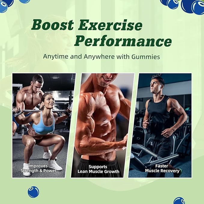 EAA Gummies 120 Gummies (Blueberry), 9000 mg Essential Amino Acids - All 9 Essential Aminos (EAA) and All Branched-Chain Aminos (BCAAs), Non-GMO, Gluten Free, Vegetarian Friendly