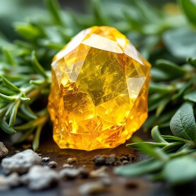 Innergy Solar Plexus Chakra Crystal Infused Car Air Freshener - Portable 8 ml. Hanging Essential Oil Diffuser for Vehicle, Long-Lasting Fragrance, Eco-Friendly Design, Freshness On The Go!