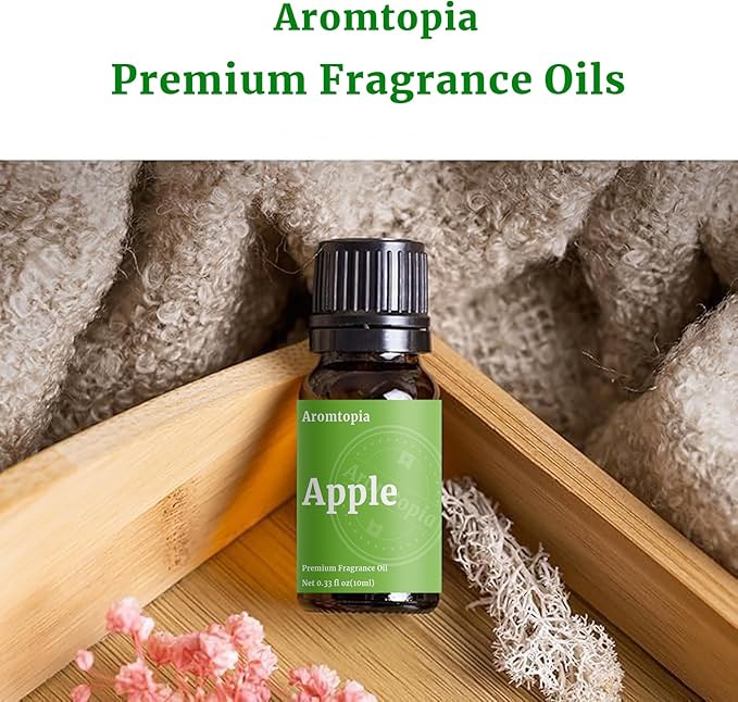 Fruit Fragrance Oils, Aromtopia 6x10ml Fruity Fragrance Oil for Candle Soap Making, Premium Home Essential Diffuser Oil Scents, Strawberry, Pineapple, Lemon, Cherry, Passion Fruit, Apple