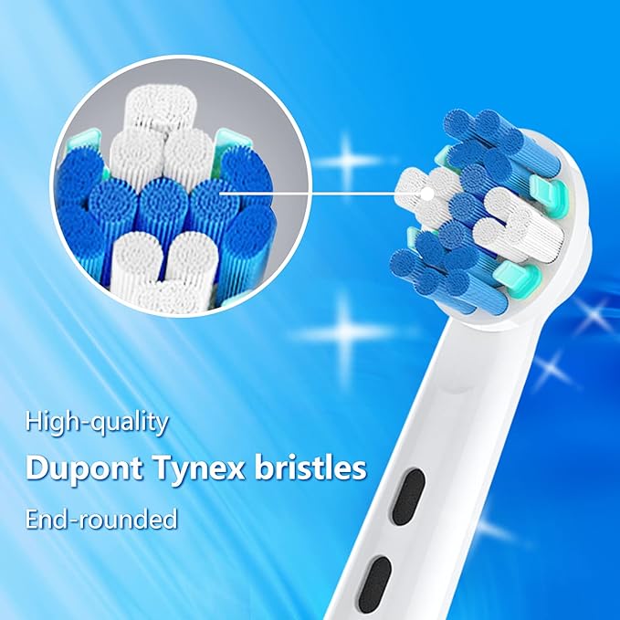 Replacement Toothbrush Heads Compatible with Oral B Electric Toothbrushes, 4pcs, Round Head for Vitality, for Pro Series, Refills for Braun Type 3756 3765 4729 DB4010 etc