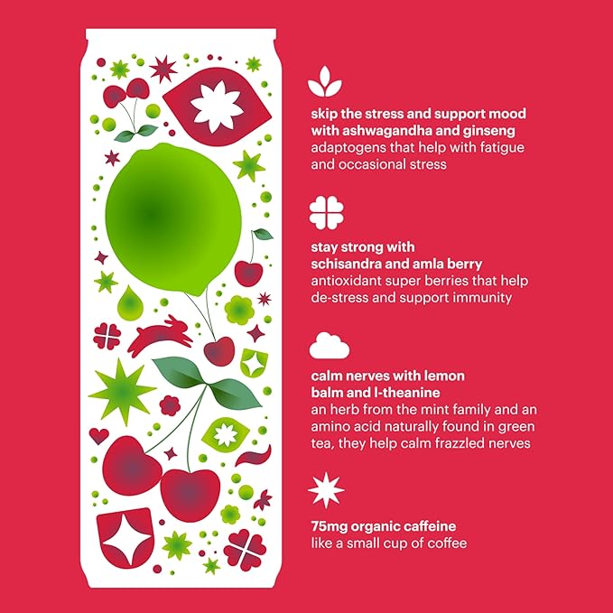 Heywell Sparkling Adaptogenic, Water Energy and Focus, Energy Variety Pack, 12 Fluid Ounce (Pack of 12) - Caffeinated, Organic, Non GMO, Vegan, Gluten Free, Dairy Free