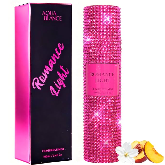 Body Spray for Women, Romance Light, Diamond embellished Fragrance Mist, 3.4 fl oz