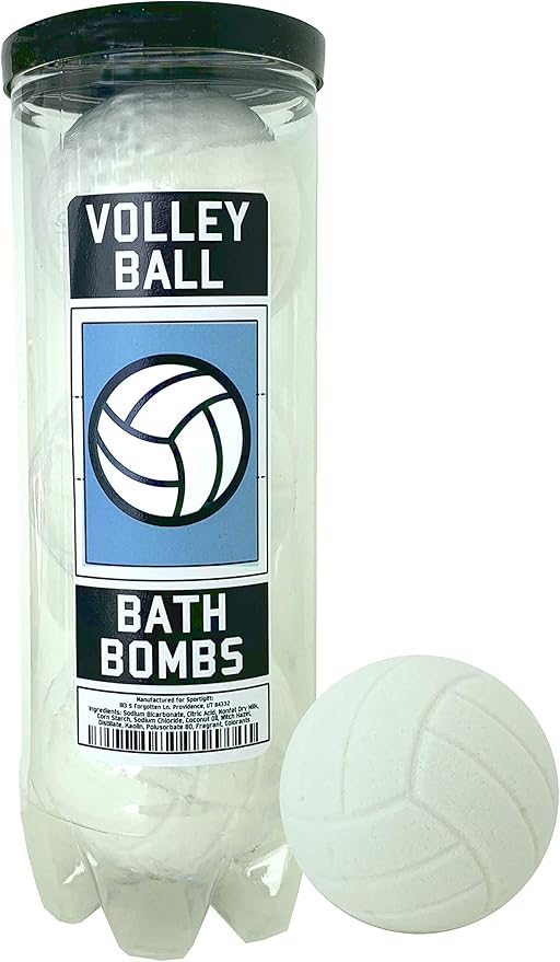 Volleyball Bath Bombs - 3 Pack - Gifts for Team, Girls, Teens, Accessories for Teen Girls, Coach, Gear