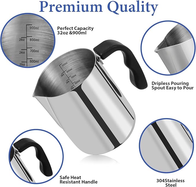 SAEUYVB Candle Making Kit Supplies, Natural Candle Wax for Candle Making - Soy Wax DIYCandle Making for Adults, Including 5lbs Soy Wax Flakes, Pouring Pot, Start Candle Kit for Adults, Beginners