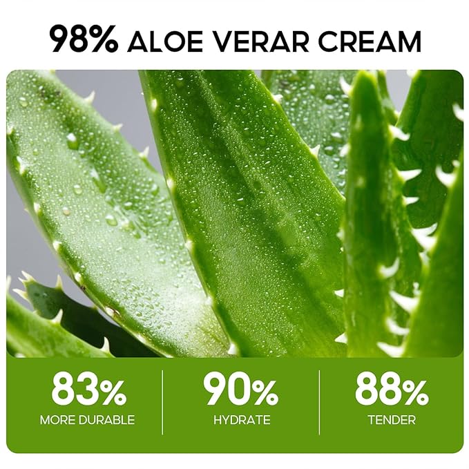 Aloe Vera Moisturizer Facial Cream,Facial Cream With 98% Organic Aloe Vera,Anti Wrinkle Face Moisturize Cream,For Dry Skin,Acne Scars,Soft,Moisturizing,And Delicate Skin
