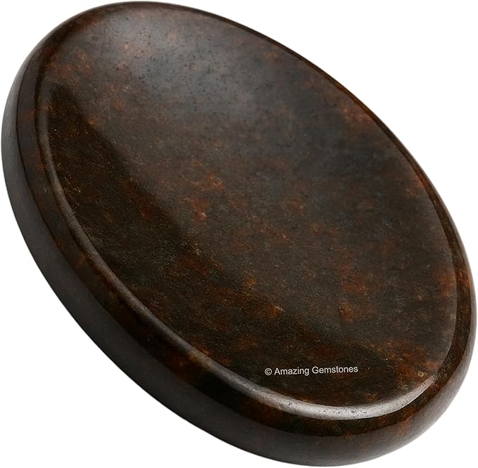 Amazing Gemstone Garnet Worry Stone Crystals and Healing Stones - Stones for Stress Relief - Piedra Crystal Fidget for Meditation, Relaxation - Unique Stocking Stuffers and Birthday Gift