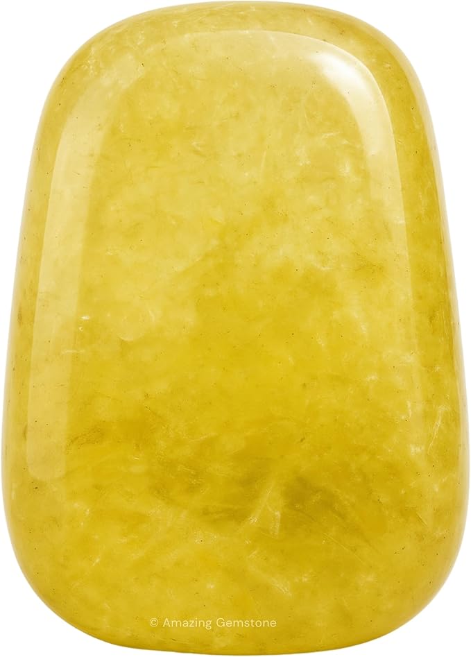 Amazing Gemstone Lemon Quartz Crystals&Healing Stones Tumbled - 1 oz Lemon Quartz Stone, Natural Healing Stones for Energy Balance, Stress Relief - Premium Polished Gems Rocks for Meditation&Wellness