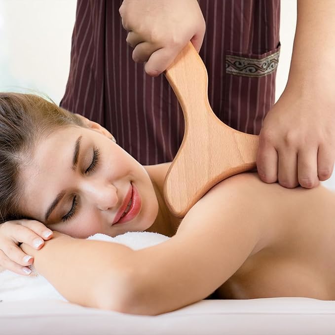 8-in-1 Wood Therapy Massage Tools, Lymphatic Drainage Massager Maderoterapia Kit, Wooden Massager Body Sculpting Tools for Muscle Pain Relief, Anti-Cellulite, Body Contouring and Shaping