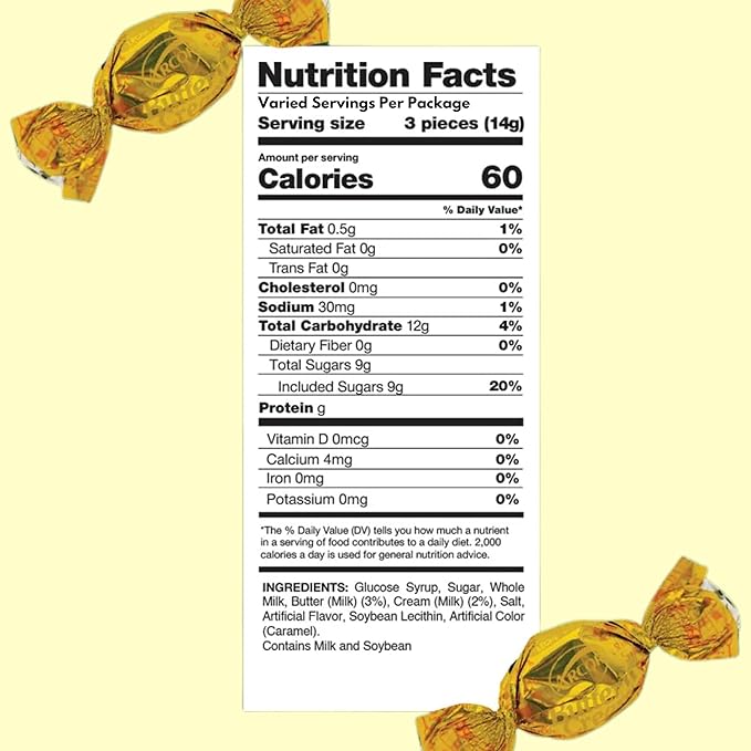 Halloween Butter Cream Hard Candy Snack Pack- 75 Pieces - Classic Butter n' Cream Old School Butterscotch Hard Candies - American Vintage Candy Assortment - Individually Wrapped, 14 oz.