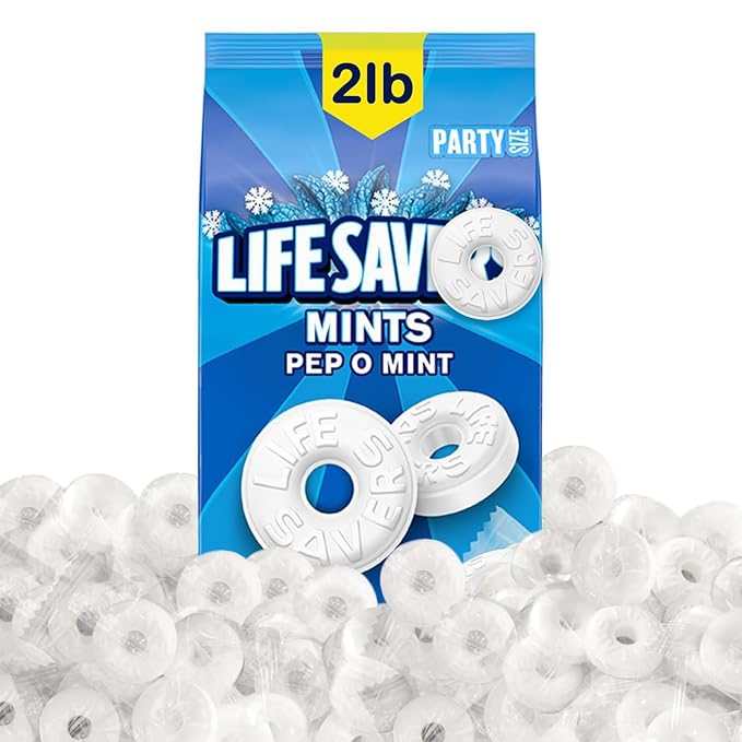 Classic Pep O Mint Candy – 2LB Bulk Bag, Individually Wrapped for Freshness – Refreshing Peppermint Candies for Parties, Office Treats, Candy Buffets, and Holiday Gifting