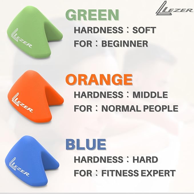 LEZER, Trigger Massage Point, Manual Massage Ball, Muscle Knots Relief Tool, Myofascial Release, Physical Therapy, Plantar Fasciitis, Set of 2 (Green Trigger and Black Ball)