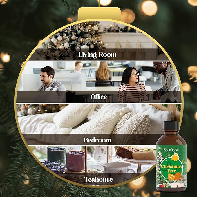 Winter Christmas Tree Essential Oil 120ml (4 Fl Oz), Natural Fragrance Oils for Aromatherapy Essential Oil Diffuser, Fragrance Lamps Humidifier, Massage, Candle Making, Gifts for Women