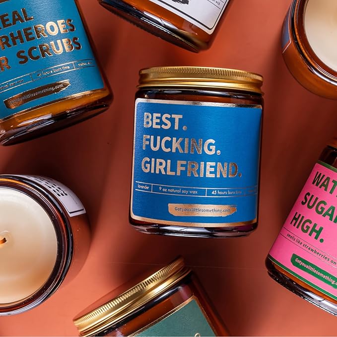 Gift for Girlfriend - Funny Birthday Candle for Girlfriend Romantic Present from Boyfriend - Unique Anniversary Candles Valentines Present Stocking Stuffer Christmas Gifts for GF Her Women