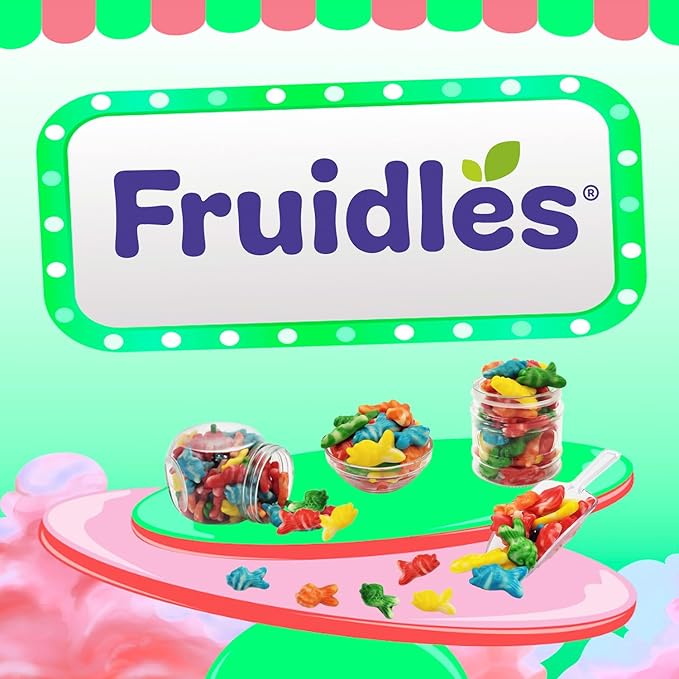Fruidles Assorted Swirly Gummi Fish Candy, Delicious Fruit Flavors Gummies (2 Pounds)