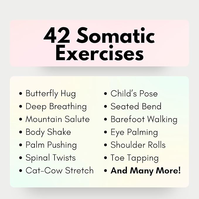 CATCHYOURDREAMS Somatic Therapy Exercise Cards: 42 Simple Practices to Reduce Stress, Release Tension, and Reconnect with Your Body Anytime, Anywhere