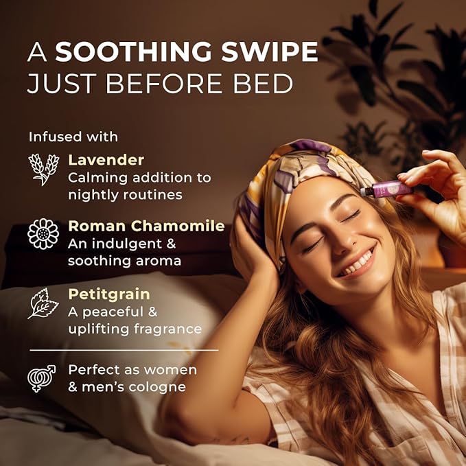 Gya Labs Sleep Essential Oil Roll On - 0.34 Fl Oz - Travel Size Roller for Camping, Skin, Aromatherapy Relief, Convenience