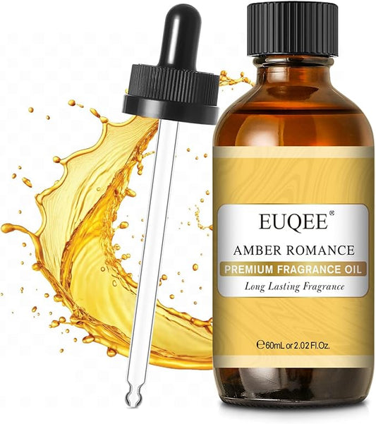 EUQEE Amber Romance Fragrance Oils, 2.02 Fl oz/ 60ml Essential Oils for Diffuser, Candle Making, DIY Soap with Glass Dropper