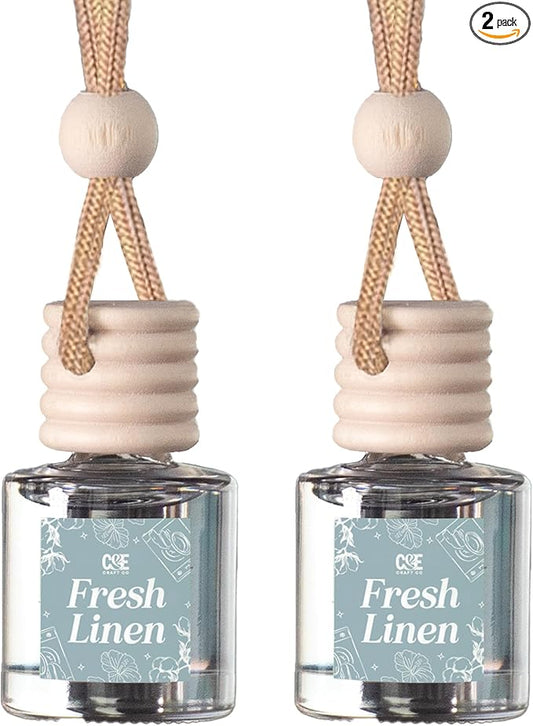 CANDECraftCo Car Air Hanging Fragrance Oil, Car Auto Freshener for Essential Oils, Scents Fragrance Aromatherapy Automobile Diffuser, Long Lasting (Fresh Linen)