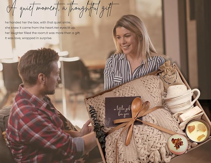 Cozy Care Package for Women – Warm & Comforting Thinking of You Gift Box for Birthday,Bes Friend Gift, Get Well Soon, Sympathy, Self Care,Cancer care & Encouragement(Milky Tea)