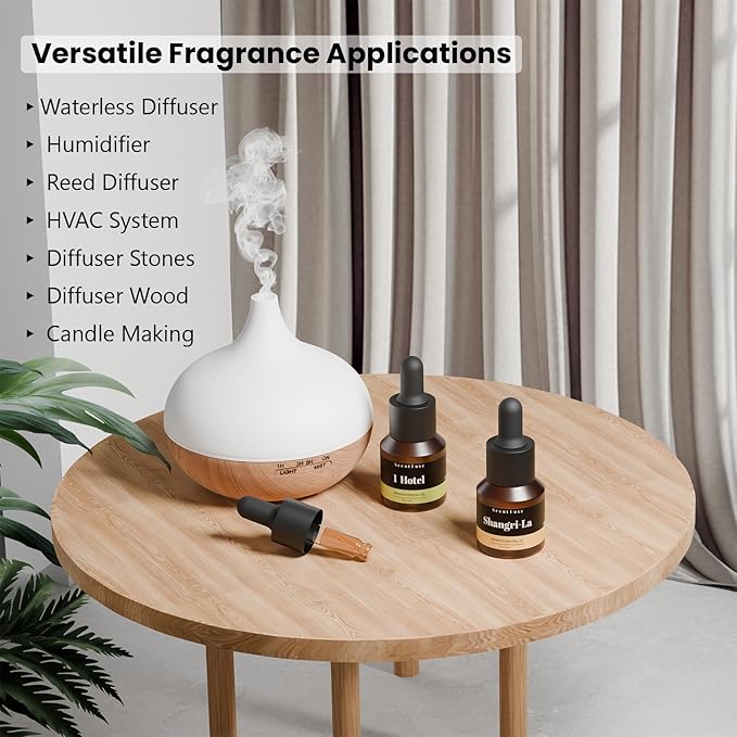 ShangriLa Inspired Hotel Essential Oil & Diffuser Oil - Lemon, Cypress & Ambergris Aromatherapy Blend for Home Luxury 15mL Premium Fragrance Oils for Ultrasonic/waterless Scent Diffusers