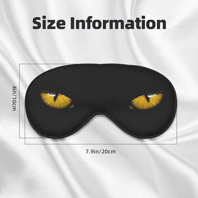 Yellow Eyeballs in Dark Sleeping Eye Mask Eye Mask for Sleeping Soft Comfort Eye Shade Blackout Eye Cover for Deep Rest Travel Nap Meditation
