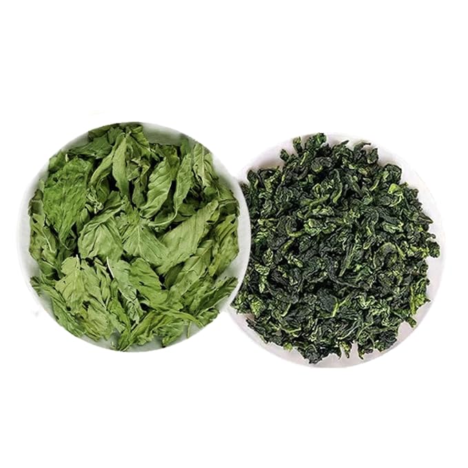 85g/3Oz Pure Mint Herbal Tea Bags, Peppermint & Spearmint, Loose leaf 50 Pyramid Teabags, Blended with Fresh Ingredients, Natural Herbal Tea, Gluten Free