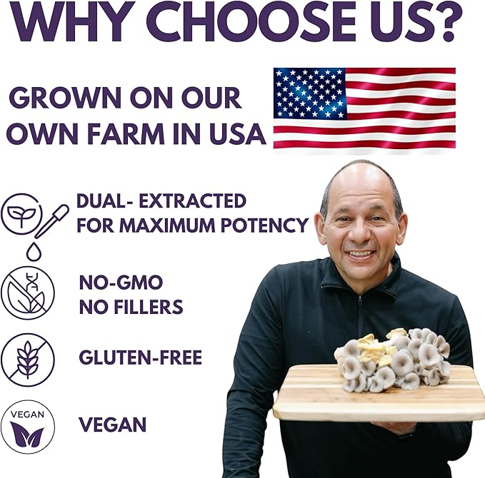 Lion’s Mane Extra Supplement - 1000 mg Lion’s Mane + 1000 mg Creatine – Mental & Physical Energy, Clarity & Performance - 60 Vegan Capsules