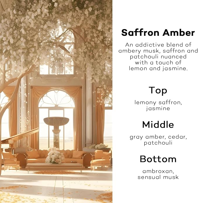 Car Air Freshener Hanging,Cute Air Diffuser for Car, Long Lasting Car Air Fresheners, Car Fresheners for Women, Made in USA Saffron Amber (2 Pack)