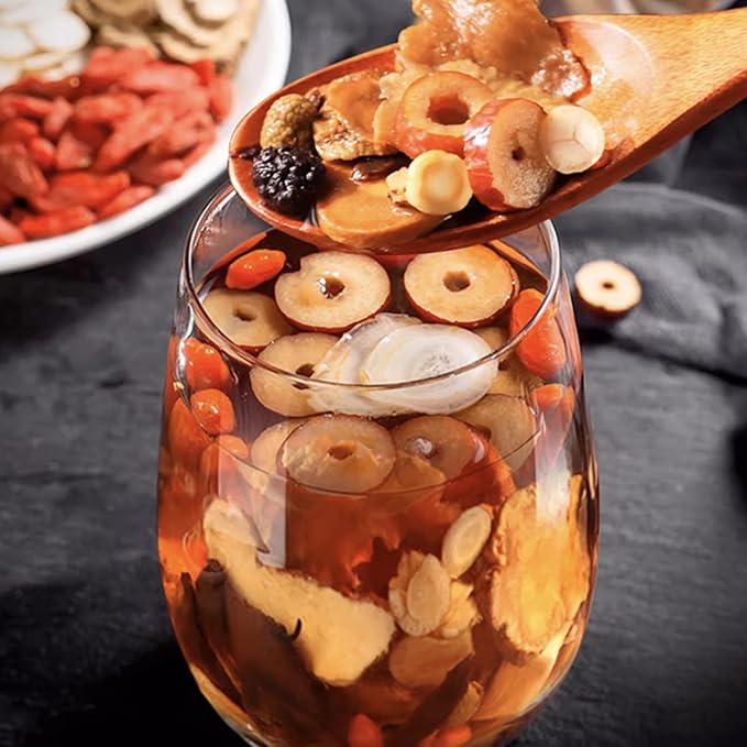 Kidney Tea Ginseng Ten Treasure Tea, Ginseng Five Treasure Red Date Wolfberry Chinese Herbal Tea, Zhu Gen Wu Bao Cha, Kidney Cleansing for Men & Women (20 bags/2Boxes)