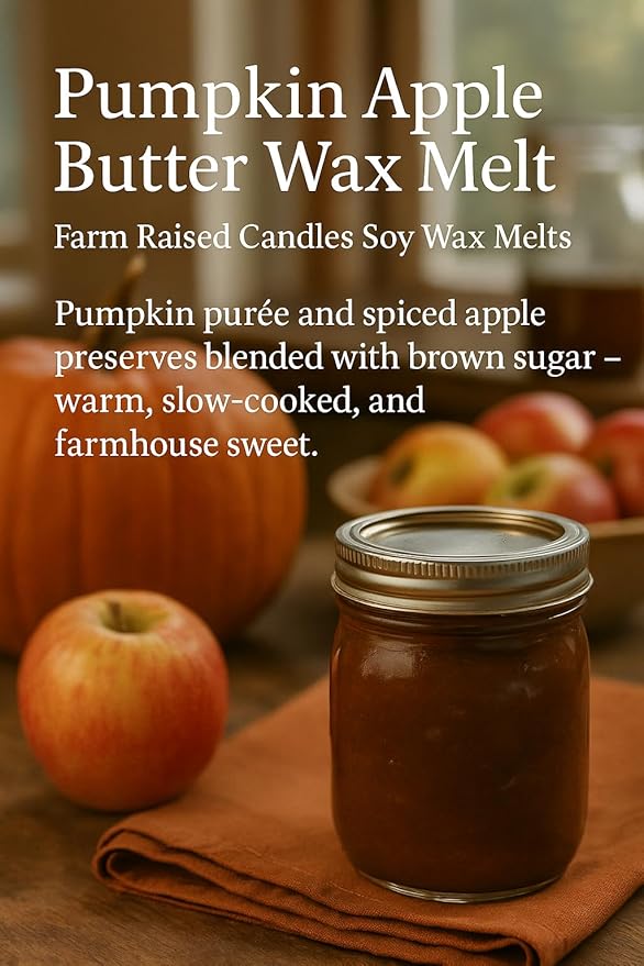 Farm Raised Candles – Apple Wax Melts Variety Pack - 1 Pound Total (16 oz) – Apple Cinnamon, Pumpkin Apple Butter, Warm Apple Pie, Apple Maple Bourbon, McIntosh Apple – USA Soy Wax Cubes