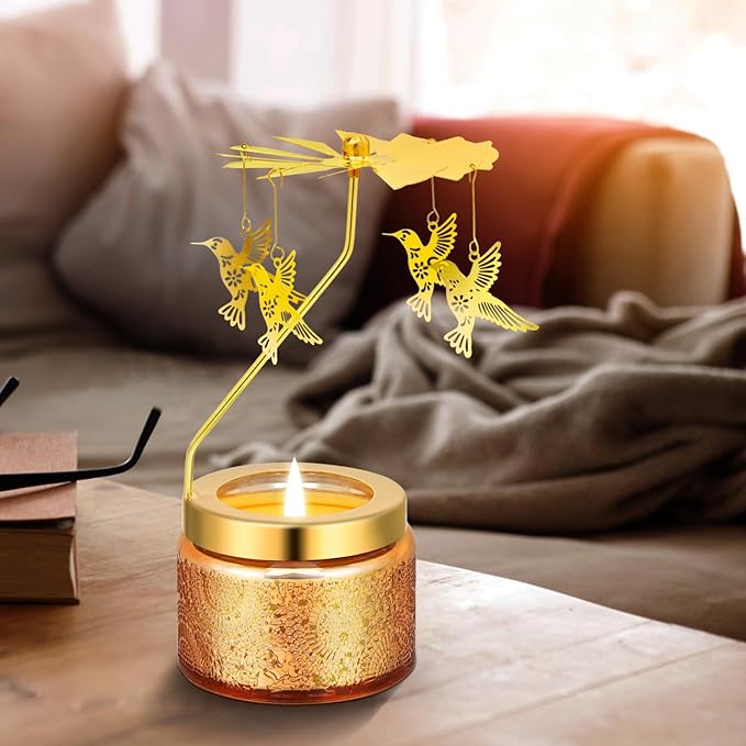 Hummingbird Rotating Scented Candles Gift Set for Birthdays, Christmas, Thanksgiving, or As A Unique Present for Your Mom, Sister, Girlfriend, Colleagues, Friends, or A Dear Friend