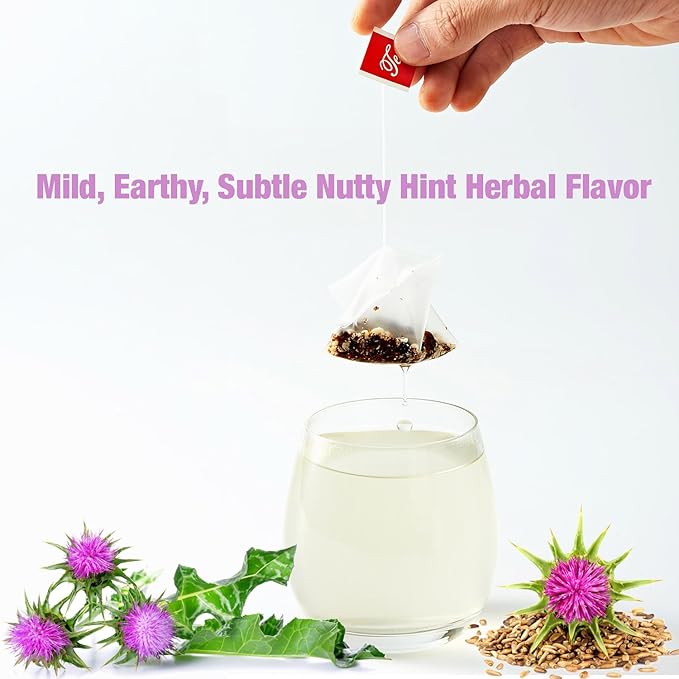 50 Milk Thistle Tea Bags for Detox Cleanse & Repair| Thorne Milk Thistle Herbal Tea for Support