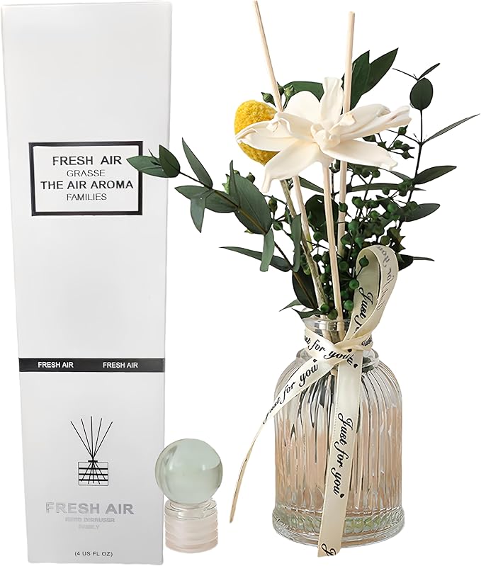 Reed Diffuser of Home Fragrance,Bathroom Diffuser with Sticks, 3.38OZ Essential Oil Lavender Scented, for Home, Office Aroma (Lavender)