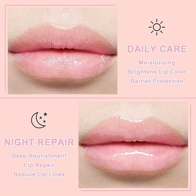 4 PCS Bee Lip Balm Honey Pot, Hydrating Lip Mask & Lip Scrub Set, Watermelon Strawberry Apple Lime Peach Moisturizing Lip Sleeping Mask Prevention Dry and Cracked, Reduce Lip Lines