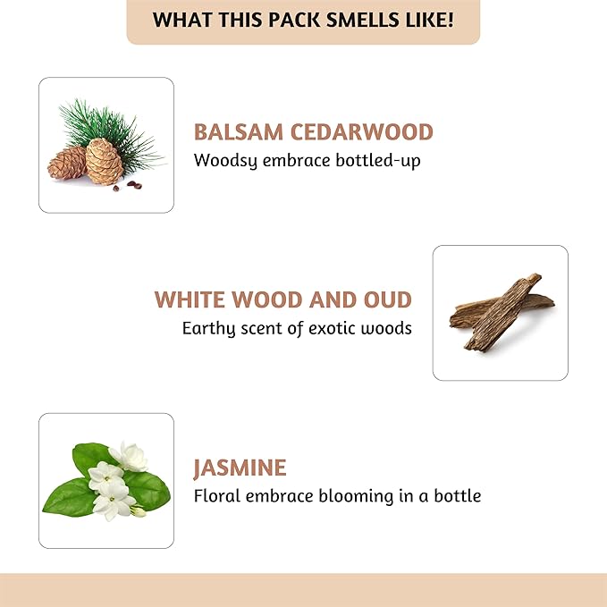 Folkulture Essential Oil for Diffuser for Home | Set of 6 Essential Oils for Candle Making | Fragrance Oils for Gifts for Her - Ocean Salt & Jasmine Oils for Relaxation and Aromatherapy