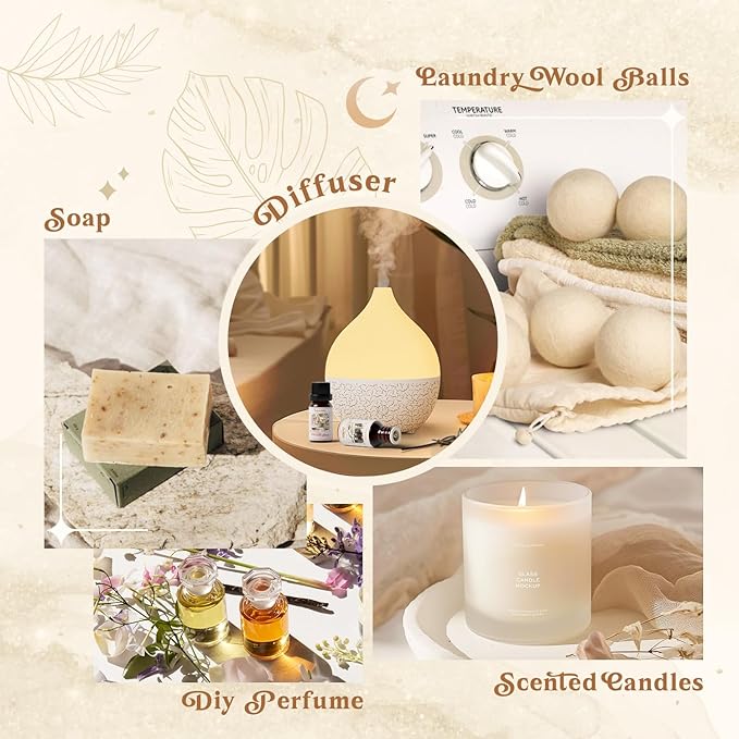SALKING Hotel Diffuser Oils Gift Set, Hotel Scent Essential Oils for Diffuser, Luxury Fragrance Oil Set, Candle, Soap Making Scents, Santal, My Way, Day Dream, Secret Desires, White Tea
