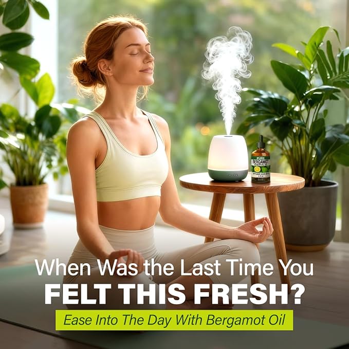 KUKKA Bergamot Essential Oils - 4 Fl Oz - for Hair, Skin, Diffuser, Aromatherapy & DIY Soap Making Scent