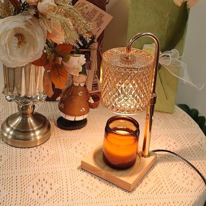 Candle Warmer Lamp with Timer Dimmer Adjustable Height, Lamp Candle Warmer for Jar Candles, Home Decor, for Women Birthday
