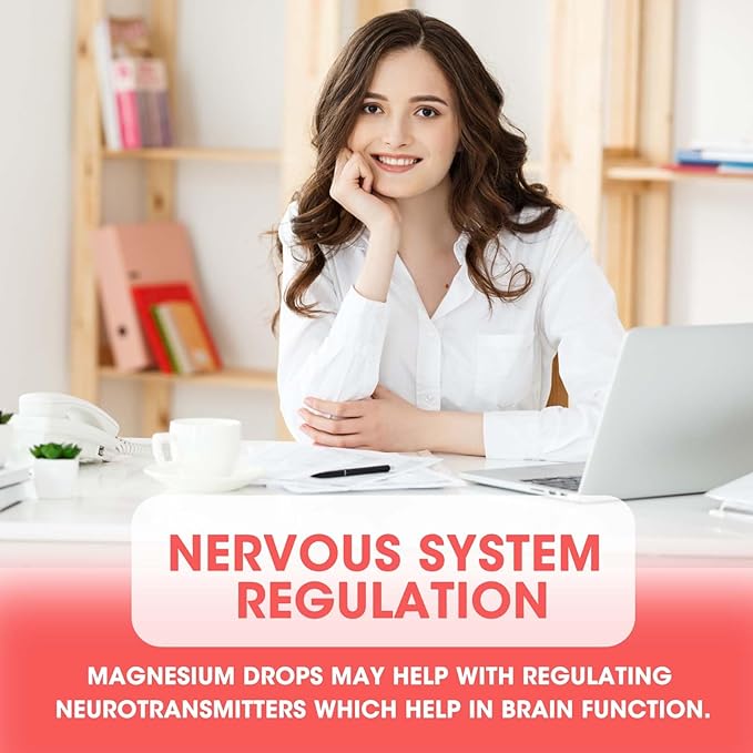 Calm Magnesium Liquid Drop with Magnesium Glycinate, Citrate, Oxide & Taurate for Bone, Heart, Muscle, Immune, Energy, Sleep & Digestion, High Absorption, Sugar-Free, Raspberry Flavor,2 Fl Oz