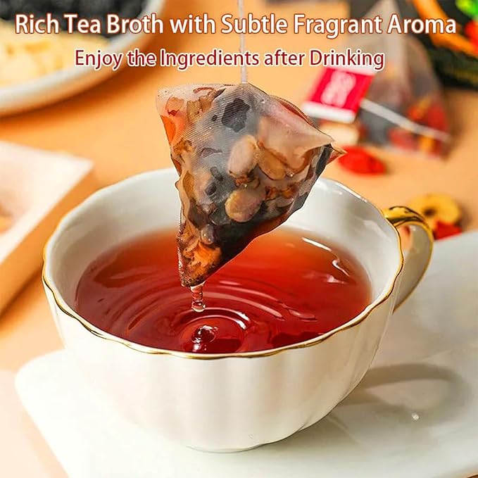 Kidney Tea - Ginseng and Wolfberry Tea, Ginseng Mulberry Gouqi Teabags, Natural Organic Kidney Cleanse Detox for Women & Men, 6 Precious Ingredients Formula (2)