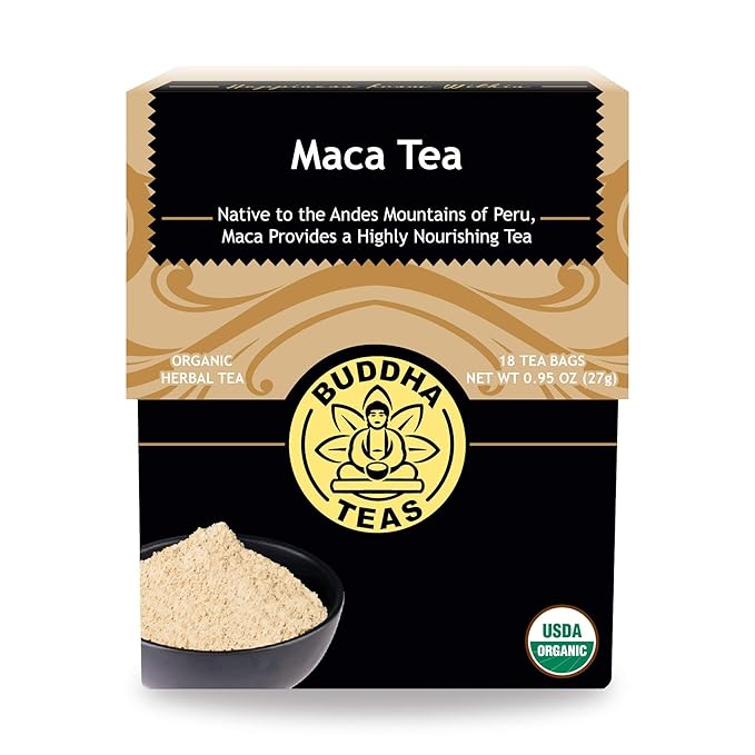 Buddha Teas Organic Maca Tea - OU Kosher, USDA Organic, CCOF, 18 Bleach-Free Tea Bag