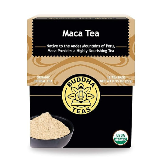 Buddha Teas Organic Maca Tea - OU Kosher, USDA Organic, CCOF, 18 Bleach-Free Tea Bag