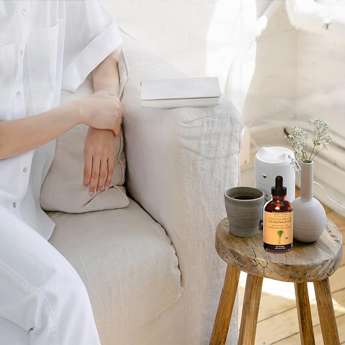 Certified Organic Lemongrass Essential Oil 4 oz Therapeutic Grade Perfect for Aromatherapy, Relaxation, DIY, Improved Mood, Diffuser by Mary Tylor Naturals