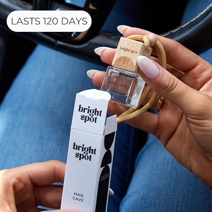 Bright Spot Night at the Disco Car Fragrance - Premium Car Hanging Air Freshener, Long-Lasting Fragrance for Auto and Home | Sultry & Woody | Amber, Cedar, Mahogany, Musk | Vegan & Cruelty Free