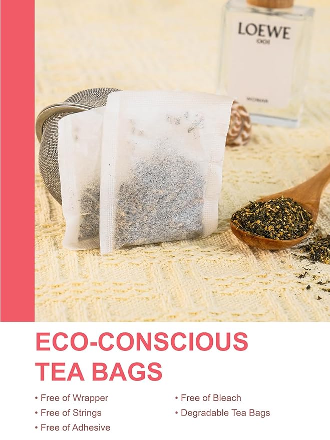 TeeLux Decaf Peach Ginger Green Tea, Mild Decaffeinated Green Tea with Spicy Ginger & Aromatic Natural Peach Flavor, 100 Count