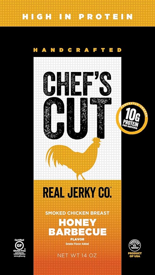 Chef's Cut Real Smoked Chicken Breast Honey Barbecue Jerky, 14 Ounce