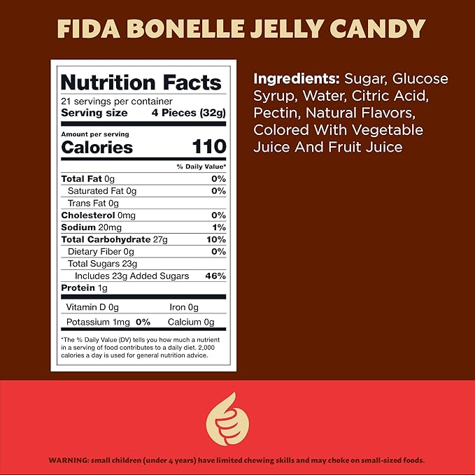 Fida Bonelle Italian Berry Jelly Candy | 1.5 Pound Bag | Vegan & Gluten Free Candy | Individually Wrapped Dye Free Candies | Assorted Flavors | Naturally Flavored