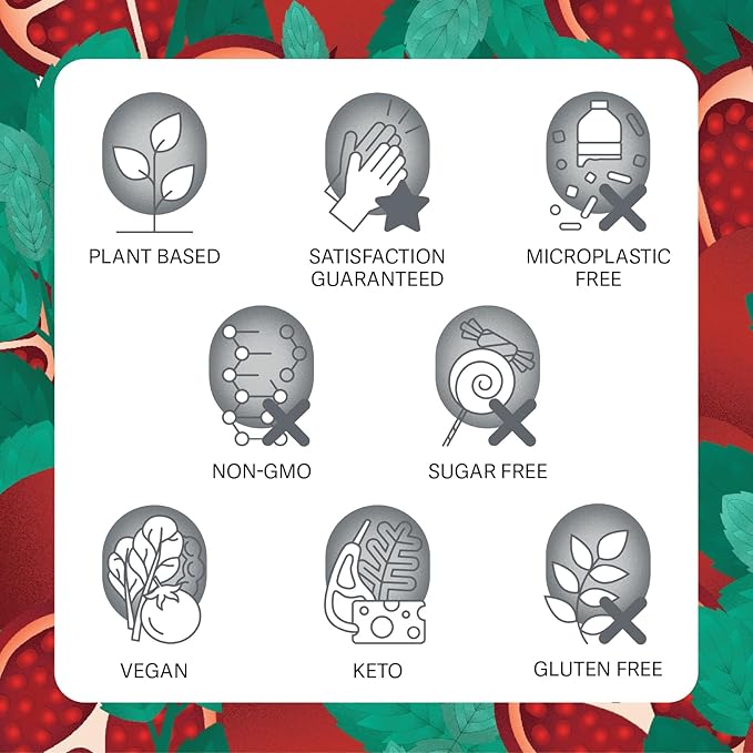 Zest Energy Green Tea - Pomegranate Mojito - High Caffeine Peppermint Tea Bags - Caffeinated Coffee Altnernative/Substitute - Natural, Non-GMO & Keto Friendly - Hot or Iced - 20Ct Pack - 135mg Caf