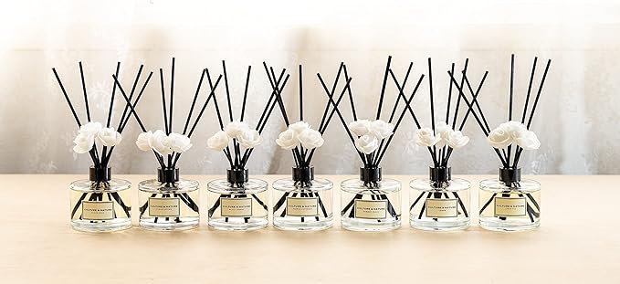 CULTURE & NATURE Reed Diffuser Set 6.7oz (200ml) Orange Blossom Scented Diffuser with Sticks Home Fragrance Reed Diffuser for Bathroom Shelf Decor